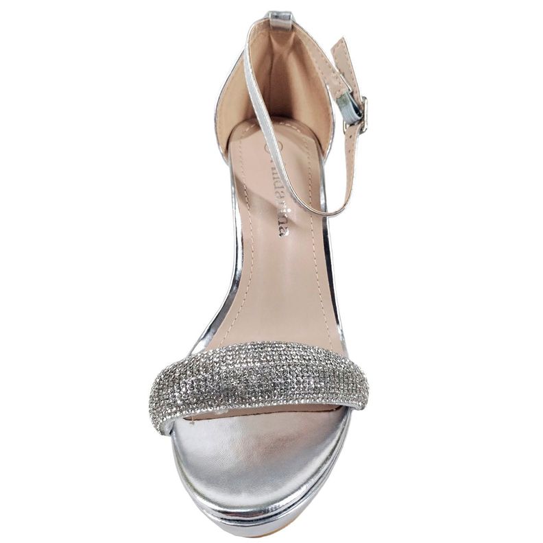 Sandalias de Fiesta para Mujer Plateado-2