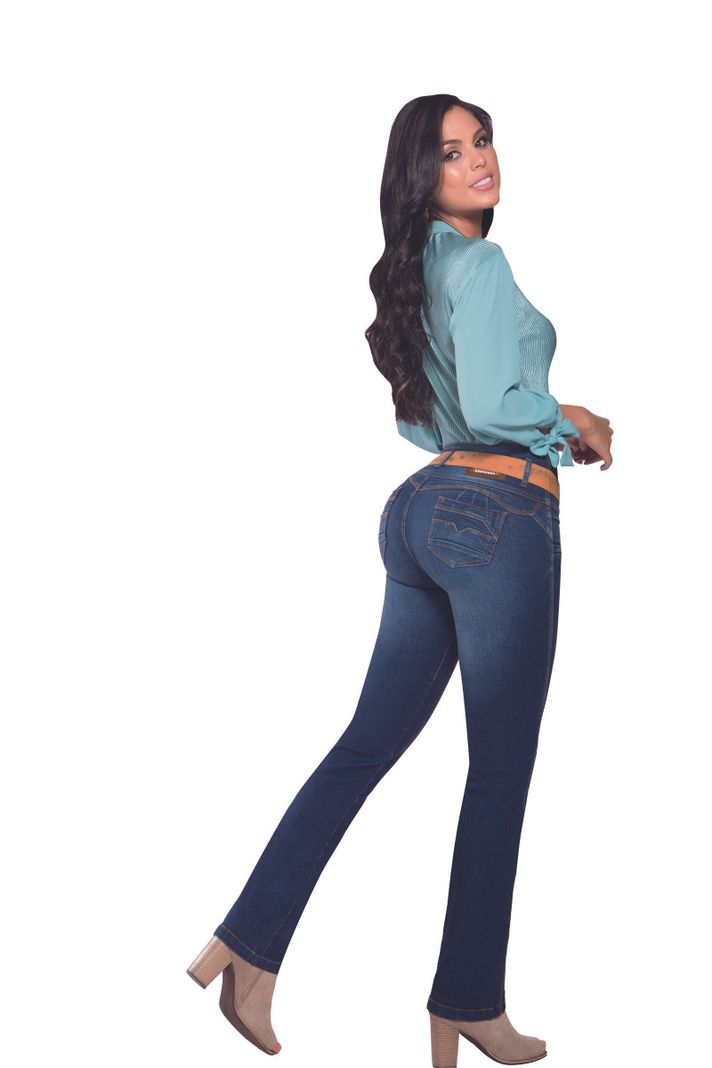 Jeans Clásico Push Up Levanta Cola Renacer Mujeron-3