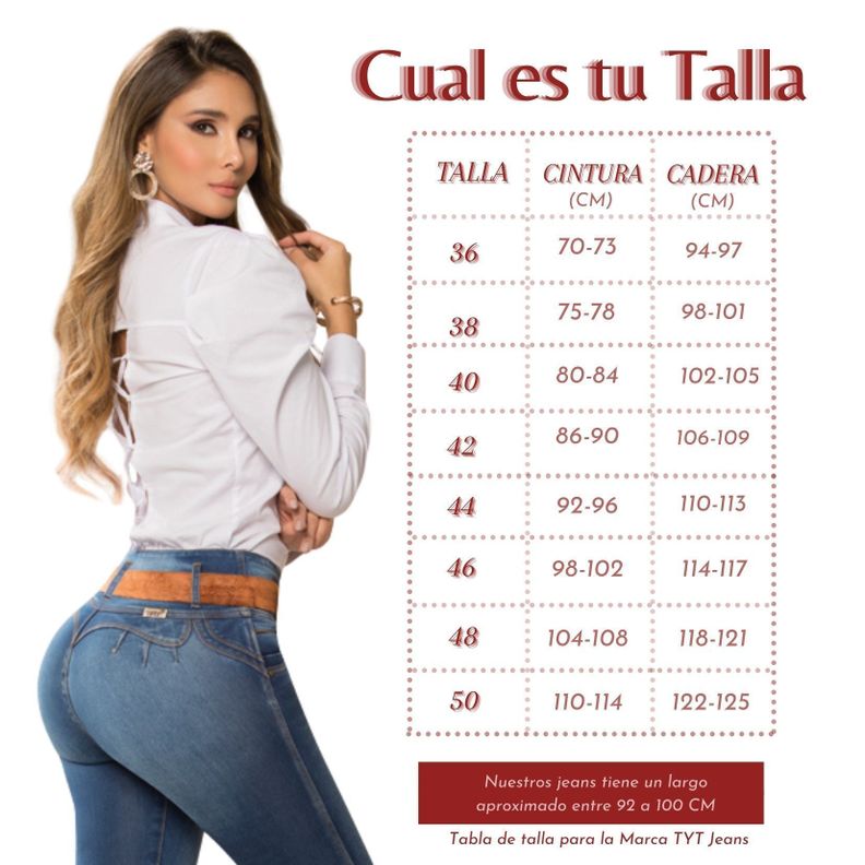 Jeans Clásico Push Up Levanta Cola Renacer Mujeron-4