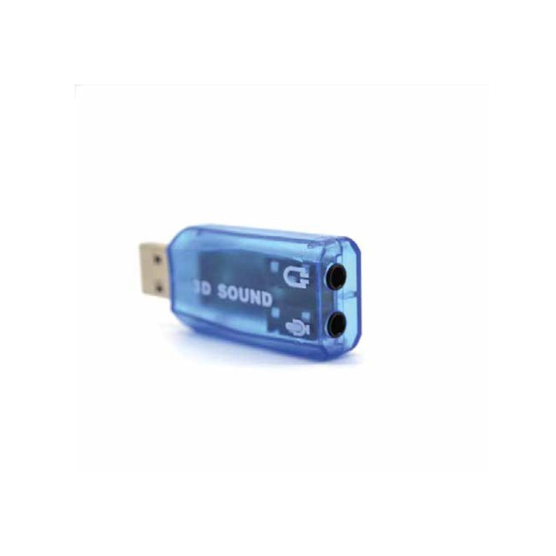 Tarjeta De Sonido Usb Universal Para Audio y Microfono Azul-0