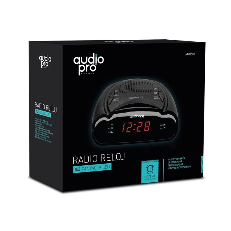 Radio Reloj Con Alarma Pantalla Led Audiopro-2