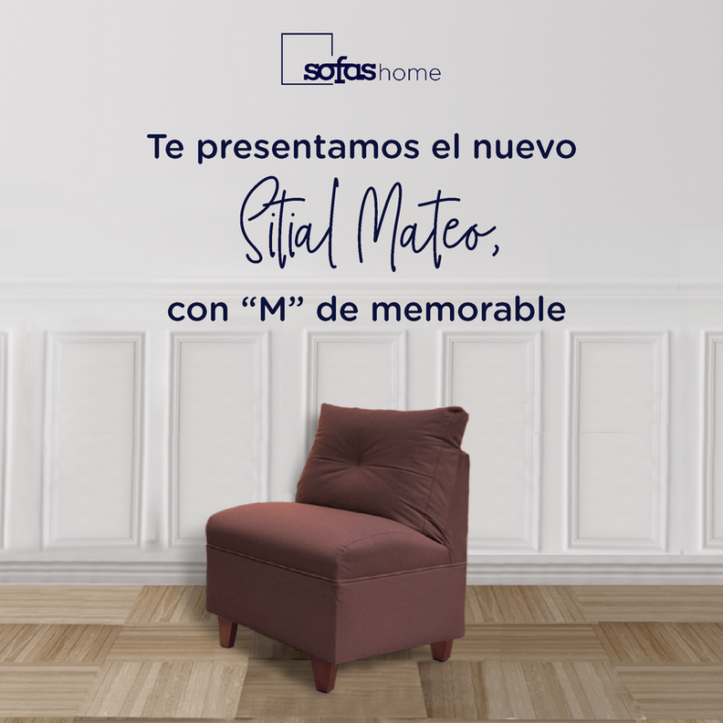Butaca Mateo Chenille Cafe Pata Madera 1C-1