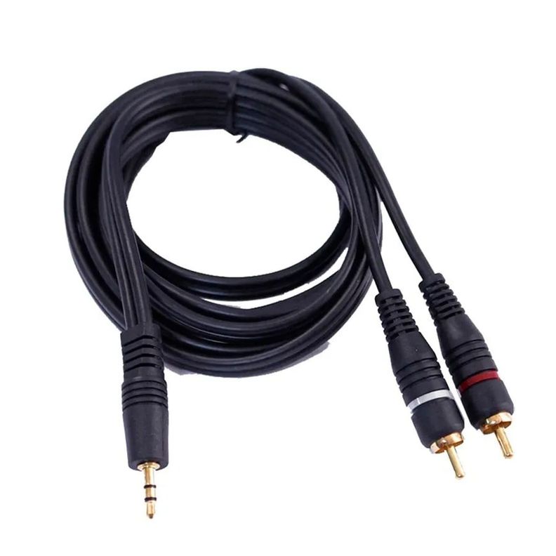CABLE DE AUDIO 3.5MM A 2 RCA 1.8MT-0