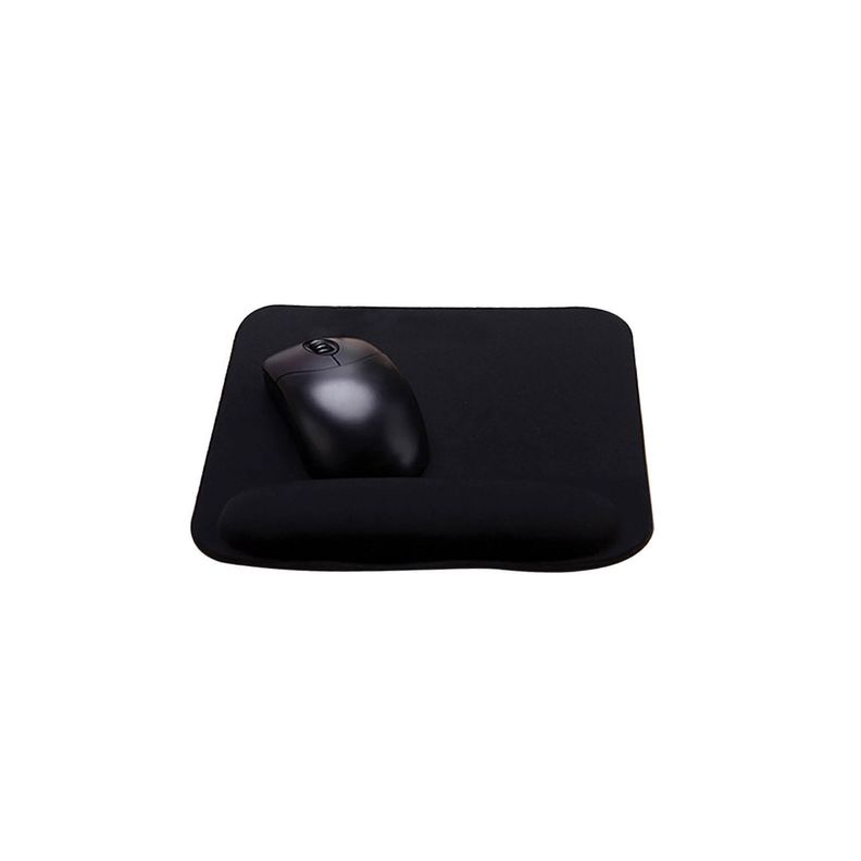 Mouse Pad Con Apoya Muneca Gel - Ps Negro