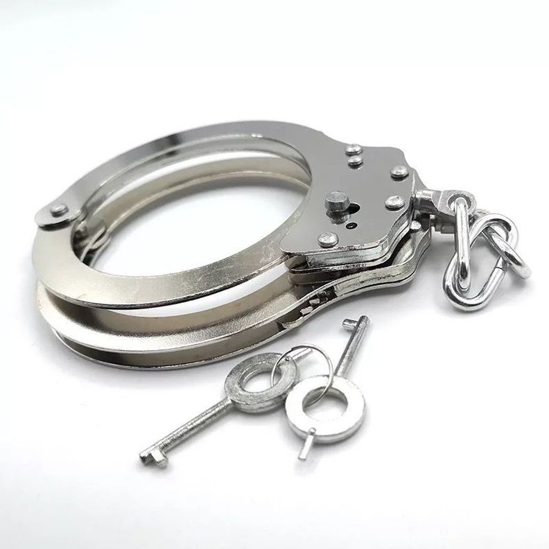 Par de Esposas Bondage Acero, Fetiche Sexual -0
