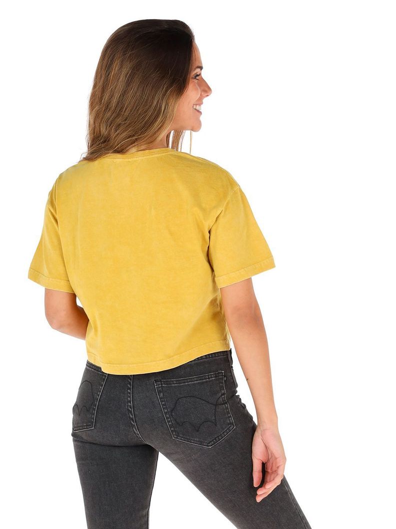 Polera Manga Corta Mostaza Mujer-1