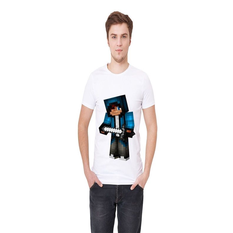 Polera Manga Corta Infantil Minecraft D4-0