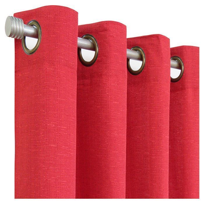 Set de cortinas 8 piezas (2 paños + 2 velos + 4 amarres) Rojo-2