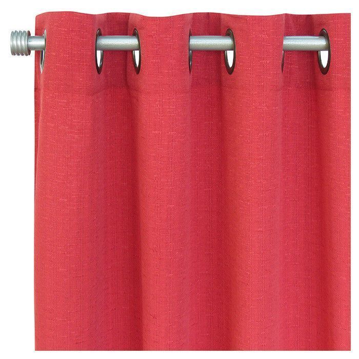 Set de cortinas 8 piezas (2 paños + 2 velos + 4 amarres) Rojo-0
