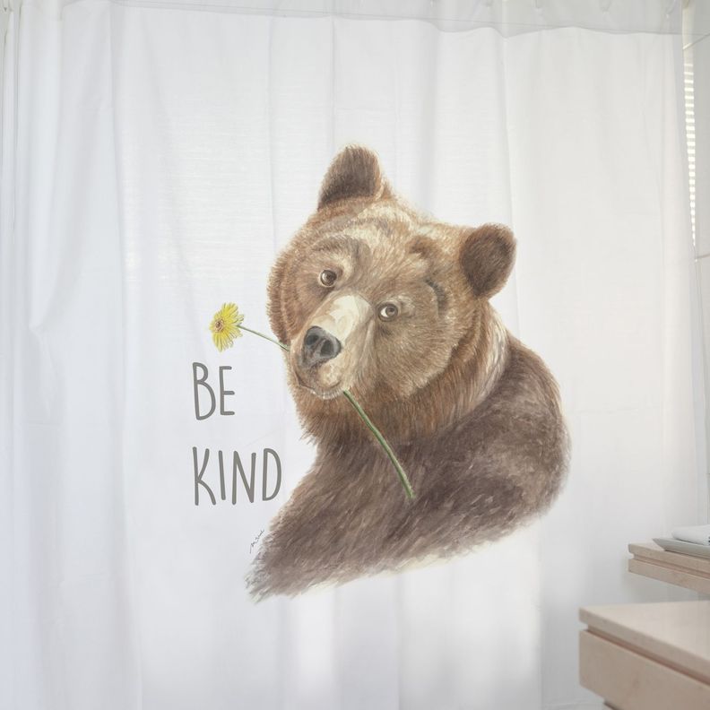 CORTINA DE BAÑO ALGODÓN OSO AMABLE-1