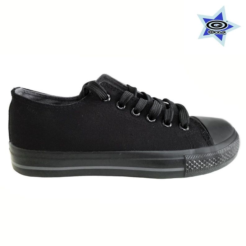 ZAPATILLA GOLF LONA BLACK BAJA-3