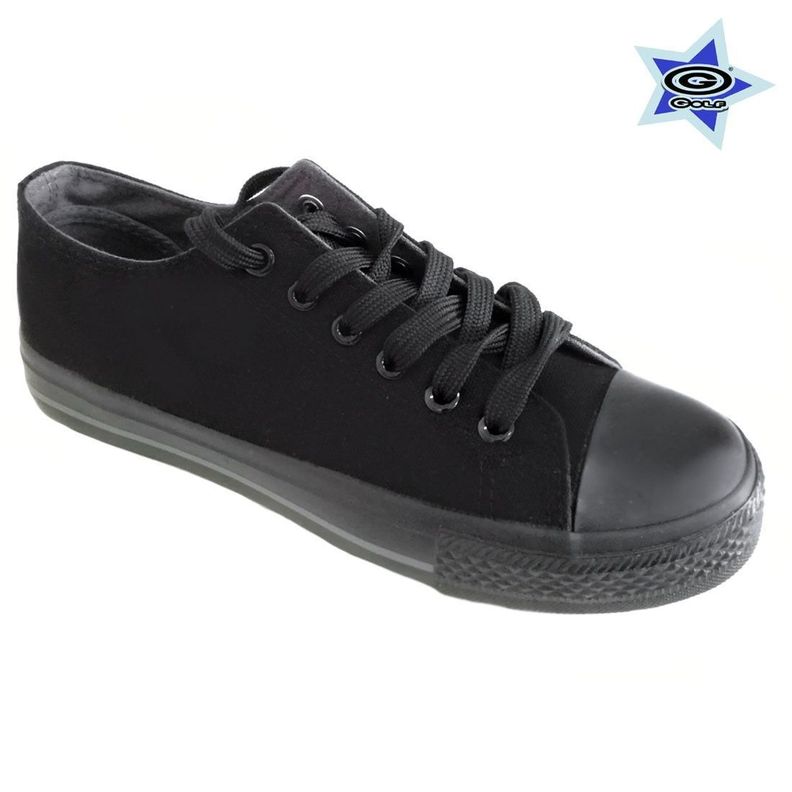ZAPATILLA GOLF LONA BLACK BAJA-0
