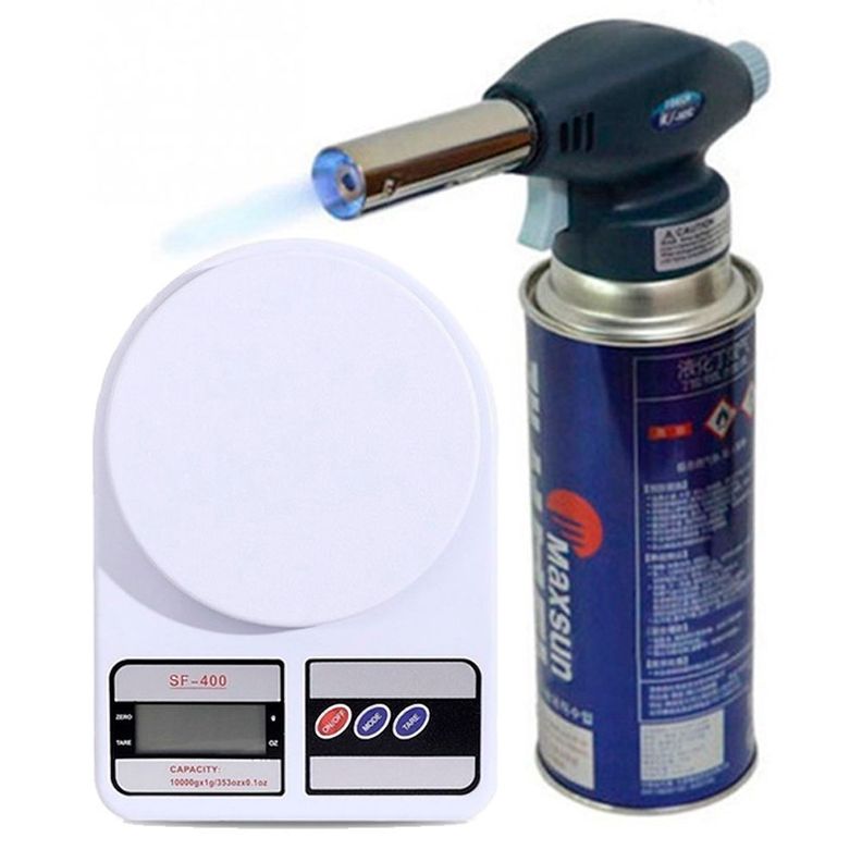 Balanza Digital De Cocina + Soplete 1300° + Gas-0