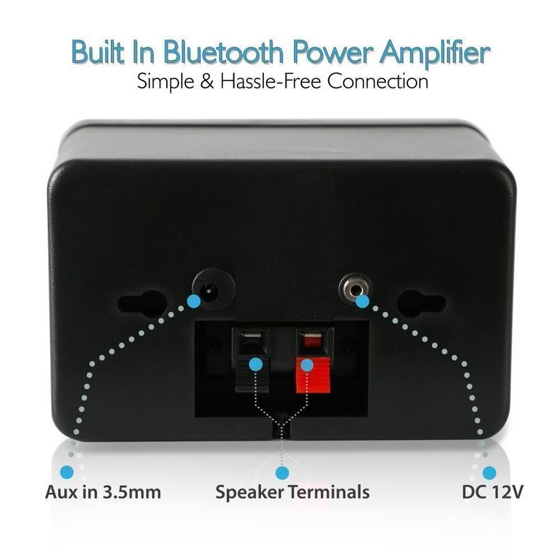 Parlantes murales activos bluetooth negros-3