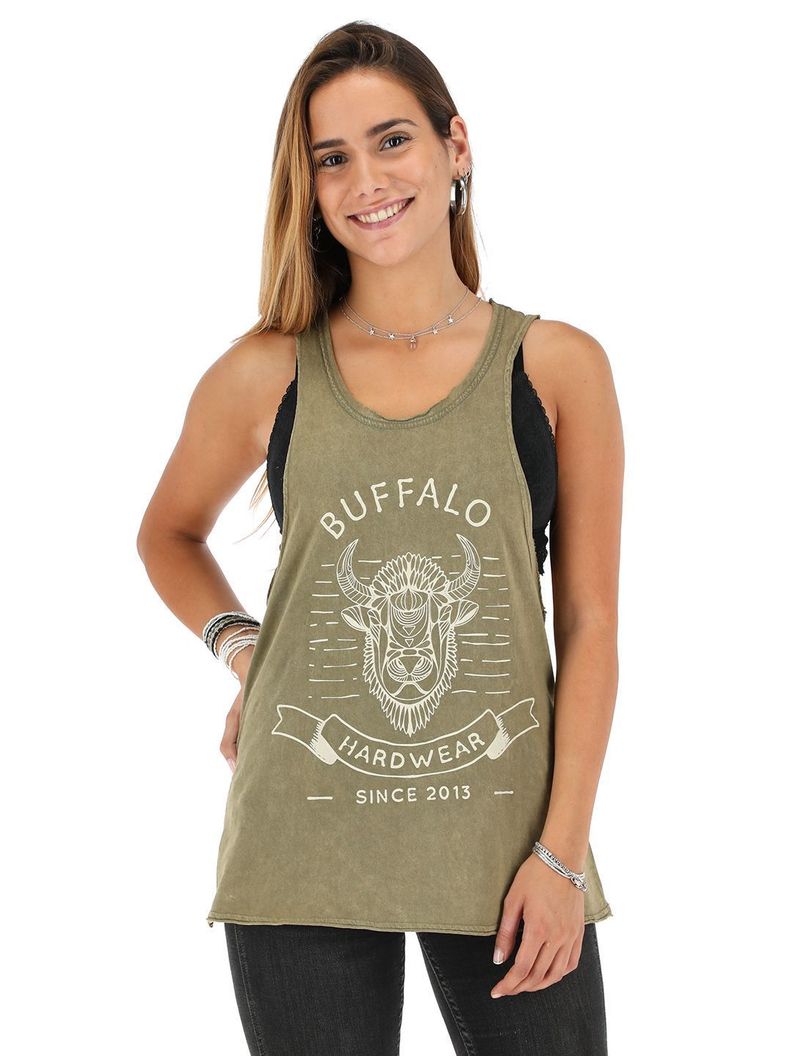 Polera Sin Manga Militar Mujer-0