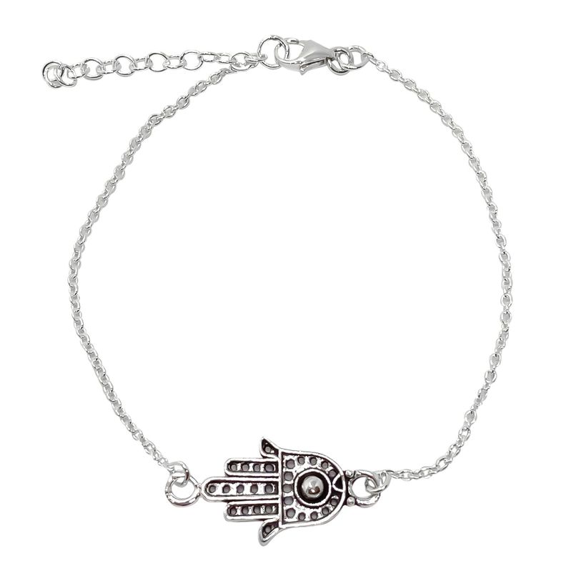 Pulsera Mano Fátima Plata Fina 925-0