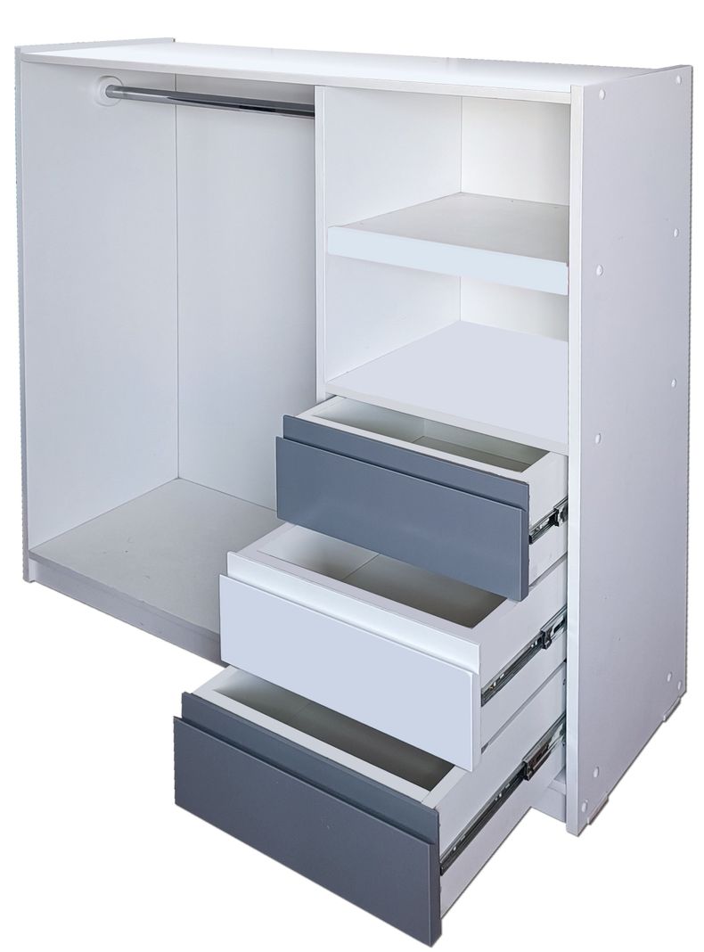Mini Closet Montessori Minimal Grafito Blanco-3