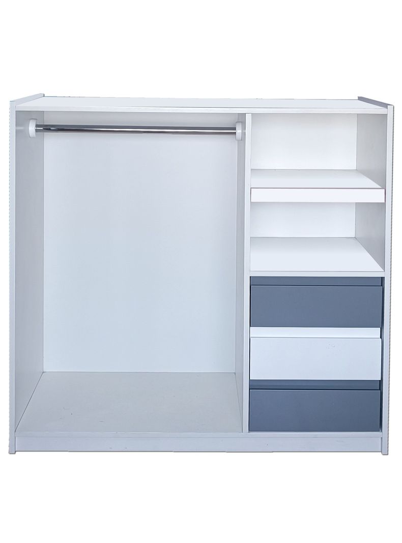 Mini Closet Montessori Minimal Grafito Blanco-0