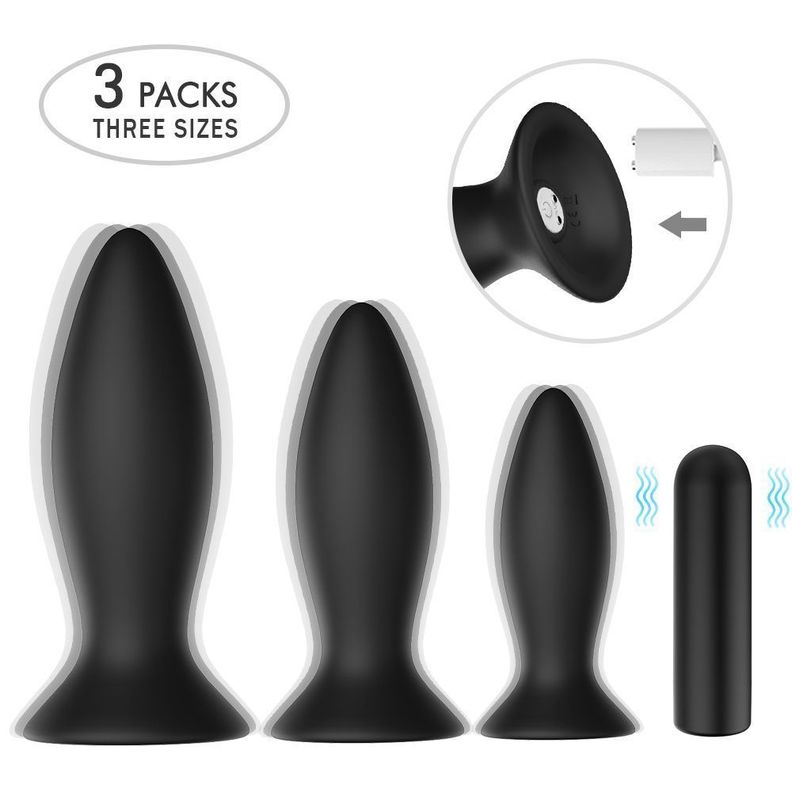 Kit Entrenamiento Anal Vibrador Roar 3 Piezas-2
