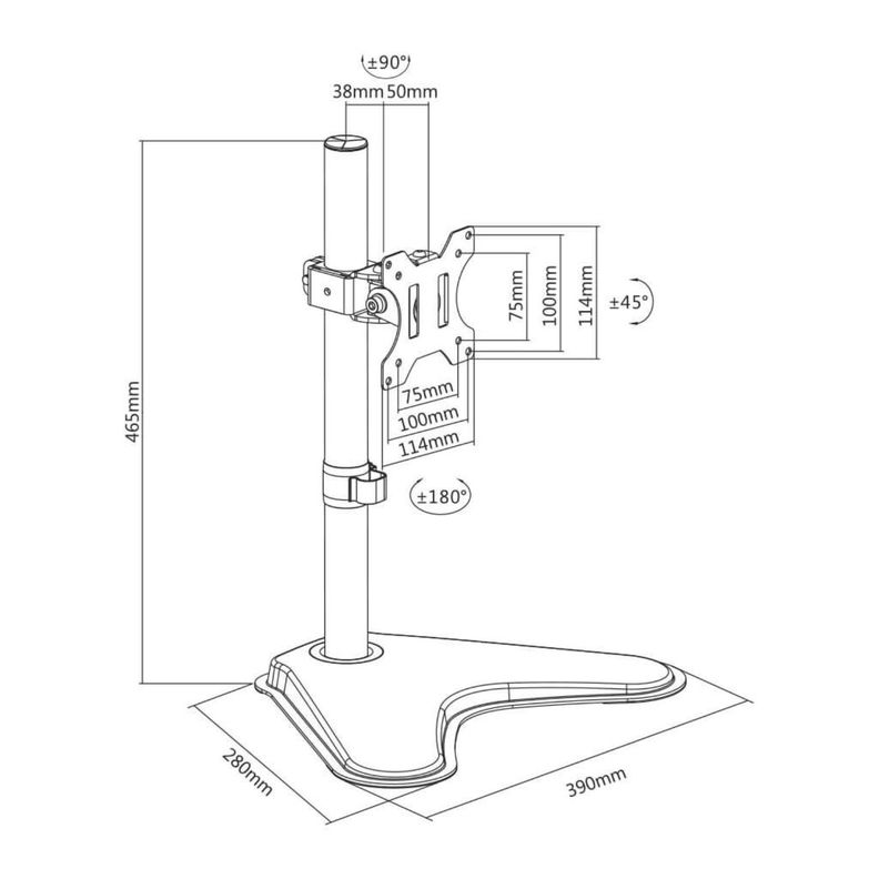 Soporte  TV/Monitor - 13" a 32" 360° 8 kg-2