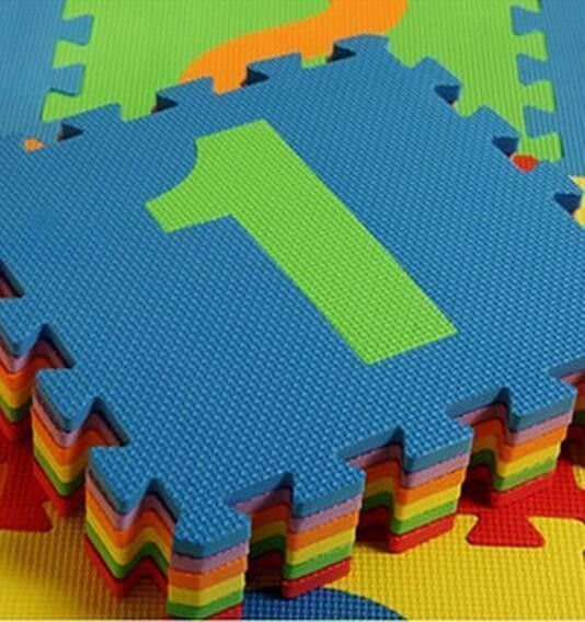 Alfombra goma eva con numeros Interconectada 10 piezas goma  Eva-1