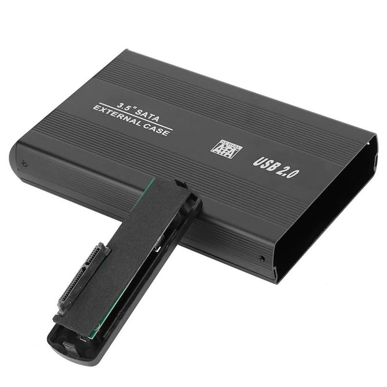 Cofre Case Disco Duro Sata 3.5¨ Usb 2.0 Aluminio Resistente-3