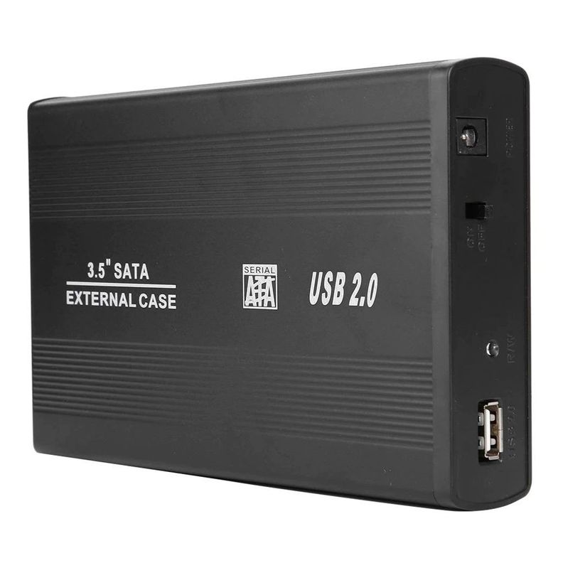 Cofre Case Disco Duro Sata 3.5¨ Usb 2.0 Aluminio Resistente-6