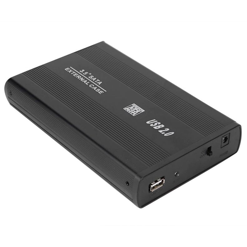 Cofre Case Disco Duro Sata 3.5¨ Usb 2.0 Aluminio Resistente-0