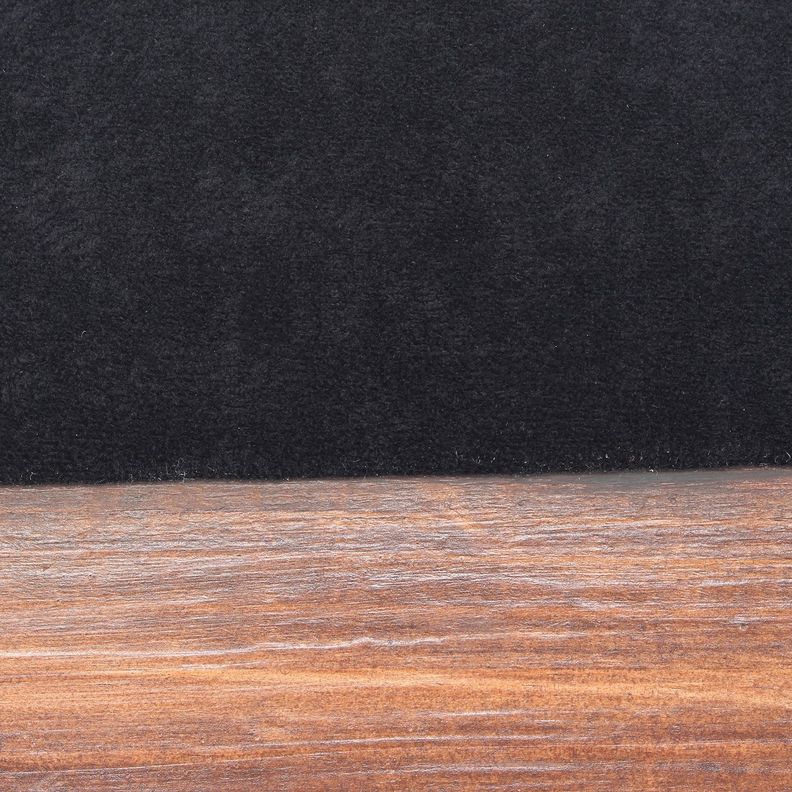 Pouf Baúl Emilia Negro Felpa 45x45x46 cm Máxima Design-2