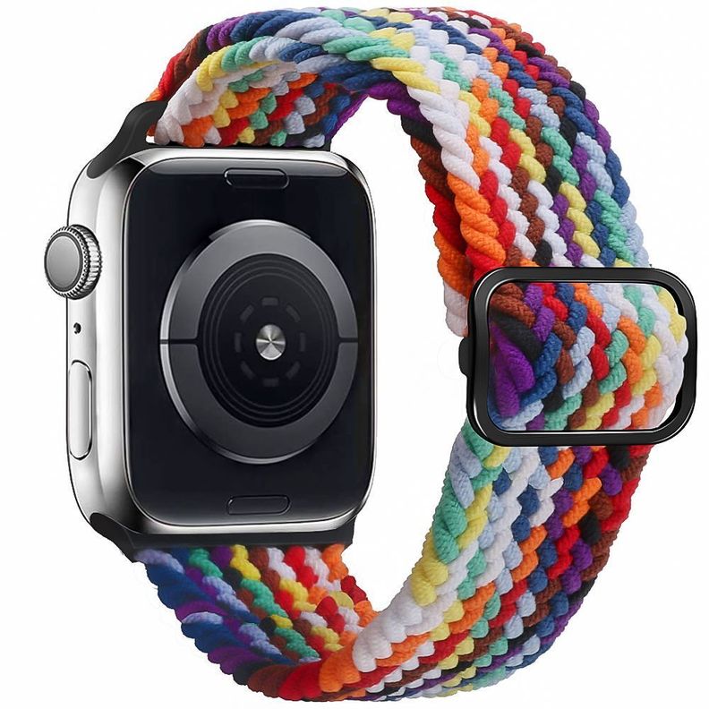 Correa Trenzada Compatible Iwatch Apple Watch Arcoiris 38-40-41MM-1