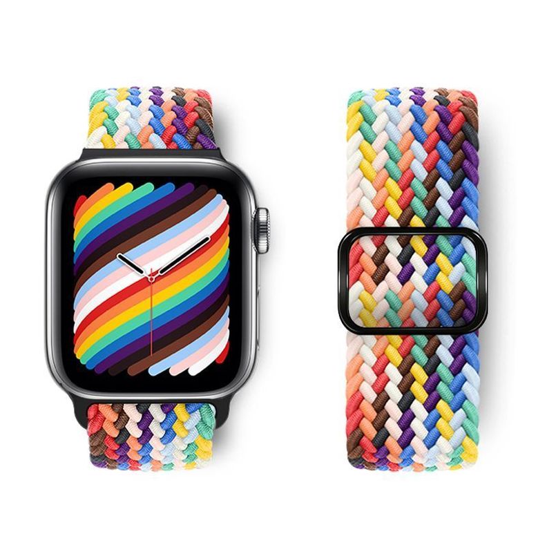 Correa Trenzada Compatible Iwatch Apple Watch Arcoiris 38-40-41MM-2