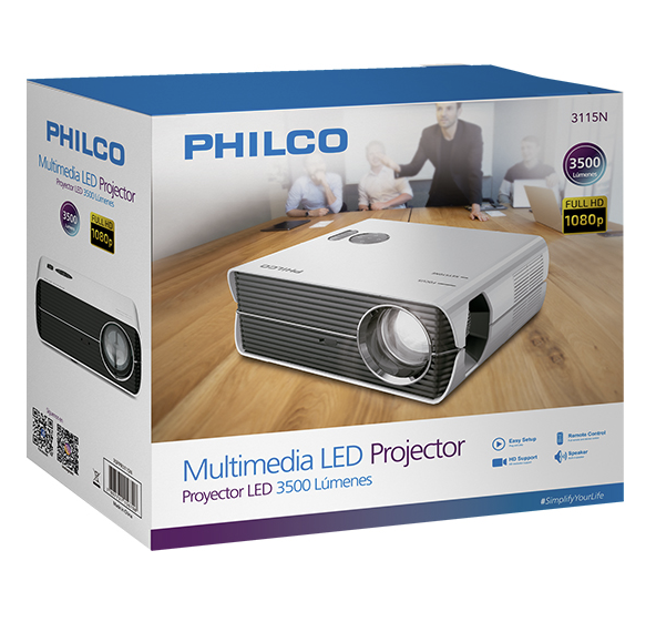 Proyector de 3.500 Lúmenes, Resolución 1080p, Contraste 4000:1, Lámpara 5.8" LCD TFT-2
