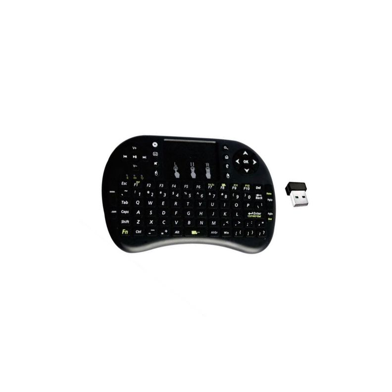 Teclado Multimedia Para Smart Tv Con Touchpad - PuntoStore Negro
