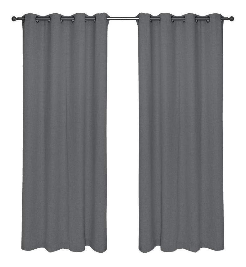 Set Cortina Blackout Térmico 140x220 Cm - Gris Marengo-0