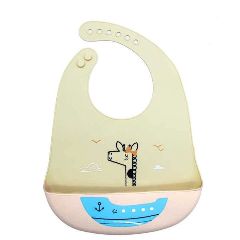 Babero de Silicona Para Alimentación de Bebe Ajustable-0