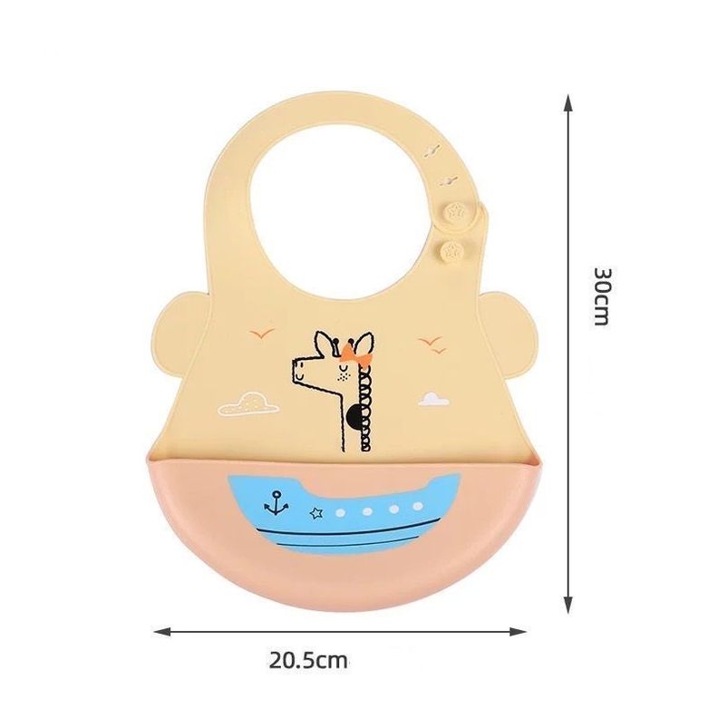 Babero de Silicona Para Alimentación de Bebe Ajustable-2