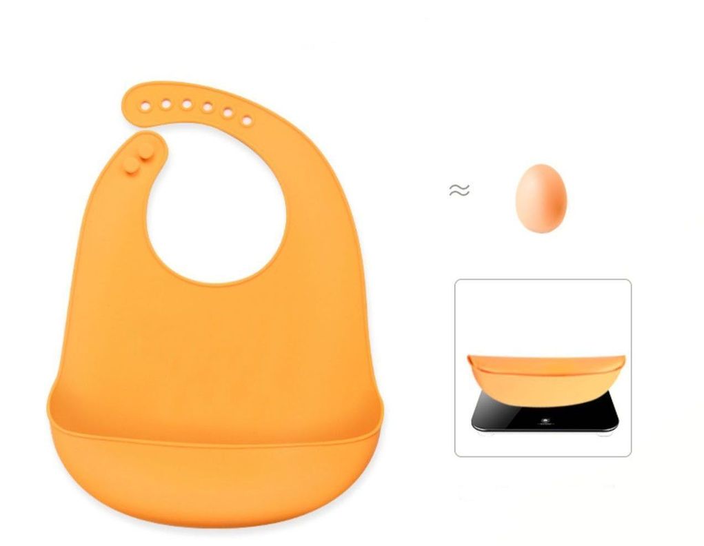 Babero de Silicona Para Alimentación de Bebe Ajustable-1