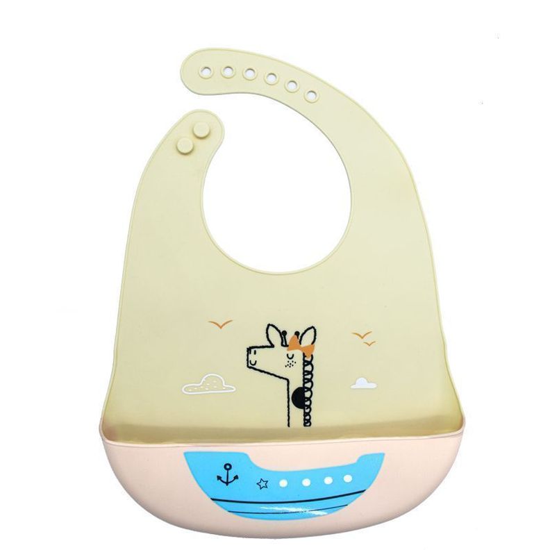 Babero de Silicona Para Alimentación de Bebe Ajustable-3