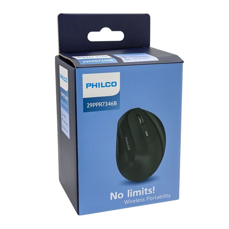 Mouse Inalámbrico Vertical Pro SPK7346B Philco-5