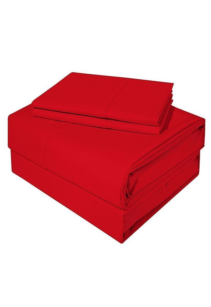 Juego de sabanas 200 hilos Full diversion liso roJo-0