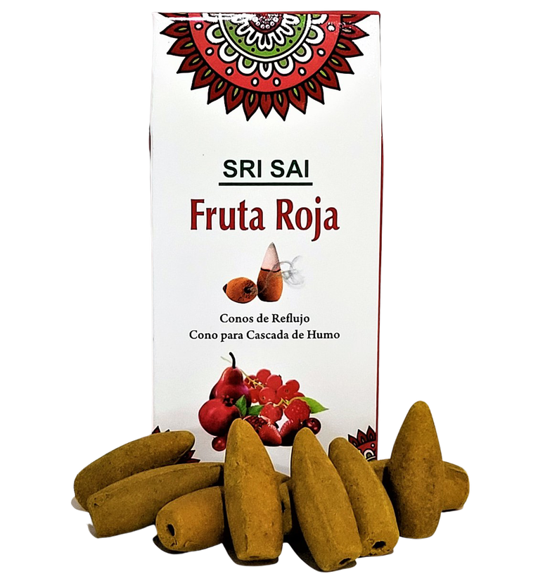 Conos de Incienso Cascada Frutos Rojos - SRI SAI-0