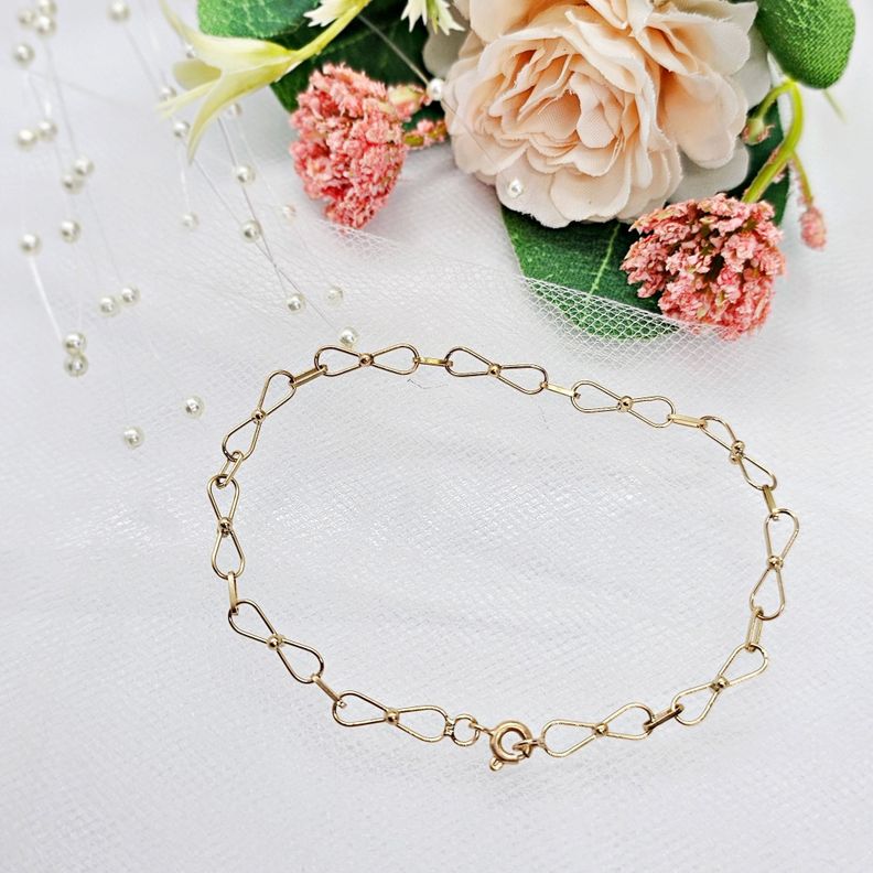 Pulsera Infinito Pelotita Oro 18 Kilates Nacional-1