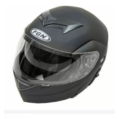 Casco Para Moto Abatible FGN Color Mate Negro-Blanco-0