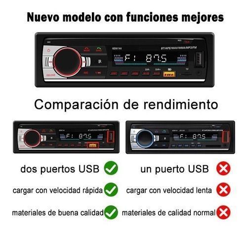 Radio De Auto Genérica Jsd-530 Con Usb, Bluetooth Y Lector De Tarjeta Sd-1