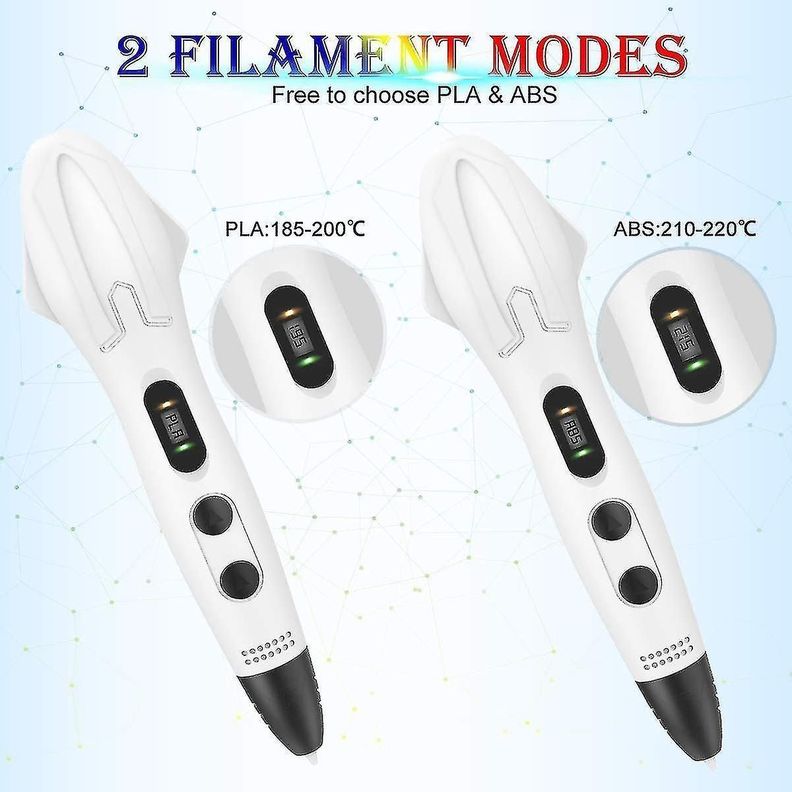 Lapiz impresora 3D SM-03 PLA ABS + 54mts filamentos - Blanco-4