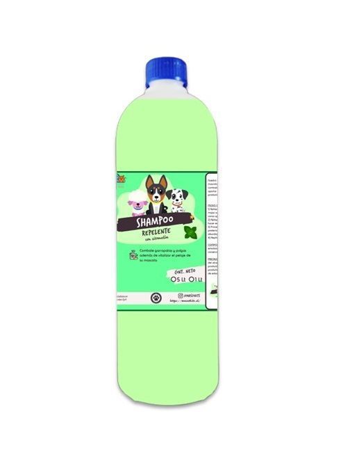 Pack Shampoo Perro Repelente Anti Pulgas + Pelaje Blanco 1lt-1