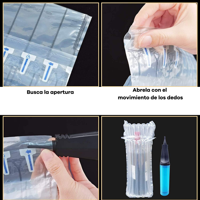 Bolsas Envoltura De Aire Protector De Botella De Vino 25 Und-2
