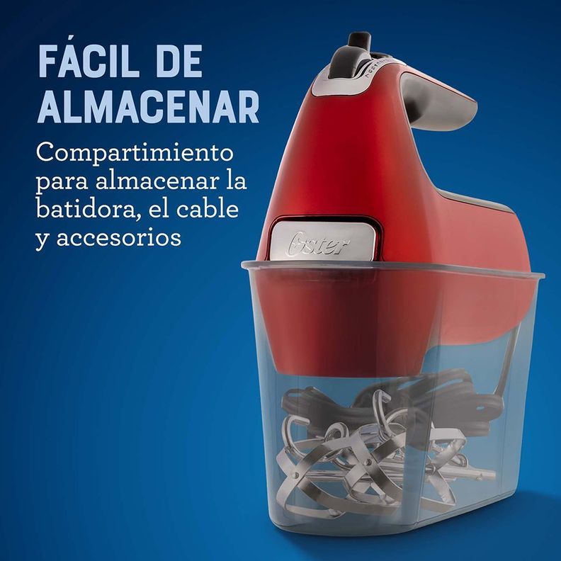 Batidora de mano Oster® 7 velocidades + función turbo FPSTHM360R-4