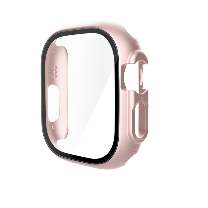 Protector Carcasa Con Vidrio Para Apple Watch Ultra 49mm  / Rosa Gold -0