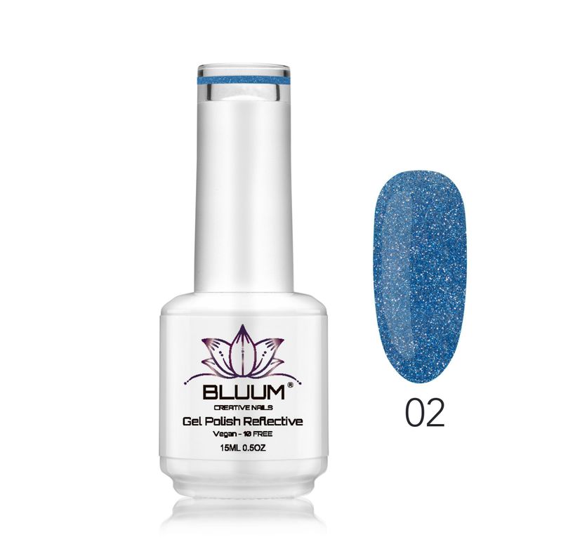 Esmalte Permanente Reflectivo Azul 02 15ml-0